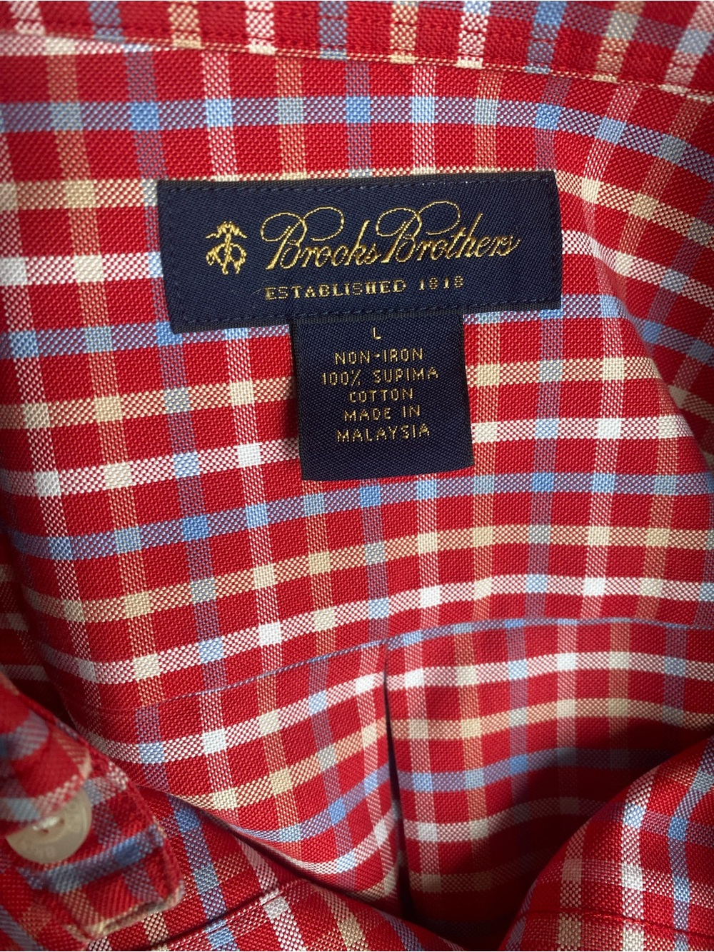 Brooks Brothers Red Plaid Button-Down Shirt - Picture 3 of 3